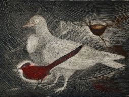 Para esta muestra el pintor utilizó las técnicas de fibra de vidrio y acero, además de acrílico y lapiz de color sobre tela. ESPECIAL  /