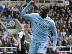 Touré celebra su segundo gol ante Newcastle. REUTERS  /