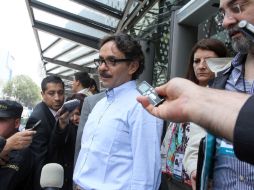 El candidato del partido Nueva Alianza, Gabriel Quadri, acudió  ayer a las instalaciones del foro donde será el debate. NOTIMEX  /