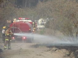 Un incendio en un pastizal provocó la movilización de bomberos del Estado, Guadalajara y Zapopan.  /
