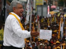 López Obrador se declaró tranquilo pues dijo que ganará la Presidencia de la República. NOTIMEX  /