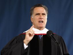 Romney pronunció un discurso de graduación en la Universidad Liberty en Virginia, el mayor centro educativo cristiano del país. REUTERS  /