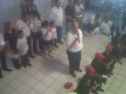 Enrique Alfaro durante un acto de campaña en San Juanito de Escobedo.  /