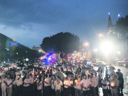 Habitantes de la Región Ciénega marcharon anoche para demandar a las autoridades municipales y estatales mayor seguridad.  /