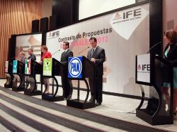 Representantes de los partidos políticos, participaron en el Segundo Foro de Contrastes de propuestas electorales. NTX  /