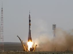 La Soyuz TMA-04M tenía que haber despegado hacia la plataforma orbital el pasado 30 de marzo. AP  /