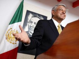 Andrés Manuel, candidato del Movimiento Progresista, durante su conferencia de prensa matutina en su casa de campaña. NTX  /