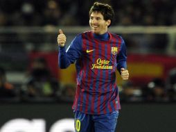 El delantero de 24 años rompió el récord de goles en un curso con 50, cuatro más que Ronaldo. EFE  /