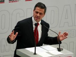 Peña Nieto durante un foro organizado por la Fundación Colosio, en la CANACO de Guadalajara. NTX  /