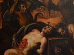 La pintura ''Las penas del infierno'' está incluída en esta exhibición. ARCHIVO  /