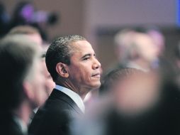 El presidente Barack Obama enfatiza el compromiso de la OTAN con la paz y la tranquilidad. EFE  /