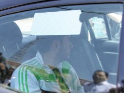 Jesús Corona a su llegada hoy para la concentración. MEXSPORT  /