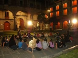 Niños disfrutando de la visita nocturna a museos de la ciudad de México. NTX  /
