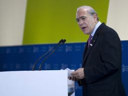 El secretario general de la OCDE, José Ángel Gurría, pronuncia un discurso durante la sesión inaugural. EFE  /