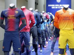 La 'piel' que vestirán los azulgranas la próxima temporada fue presentada hoy en el Museo de Arte Contemporáneo de Barcelona. EFE  /