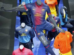 El Barça presentó el día de hoy el uniforme que usará la siguiente temporada. EFE  /