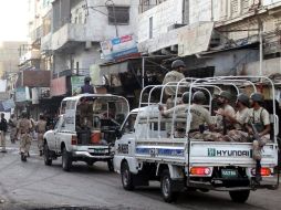 Soldados toman posiciones después de que desconocidos dispararan contra los participantes en una manifestación. EFE  /