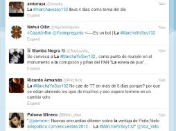 Usuarios de Twitter comentan utilizando el tema de la marcha. ESPECIAL  /