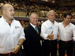 Los candidatos acudieron al Estadio Panamericano de Voleibol Ávila Camacho.  /