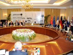 Imagen de la ronda de conversaciones celebradas sobre asuntos nucleares en Bagdad. EFE  /