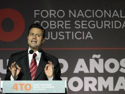 Enrique Peña Nieto en el Cuarto Foro Nacional sobre Seguridad y Justicia. EL UNIVERSAL  /