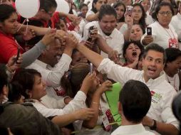 Enrique Peña Nieto durante el mitin en el estadio Municipal de Querétaro. EL UNIVERSAL  /