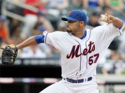 El venezolano Johan Santana logró su primera blanqueada desde el 2010. AFP  /