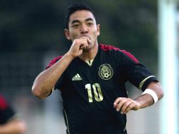 Marco Fabián durante el juego contra Bielorrusia, en el torneo Esperanzas de Toulon 2012. MEXSPORT  /