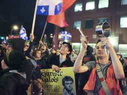 La policía arrestó a unas 90 personas en las últimas horas tras una manifestación en la ciudad de Québec. AFP  /