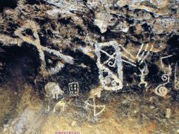 Pinturas rupestres realizadas por la etnia de los conchos, que desaparecieron hace 200 años. INAH  /