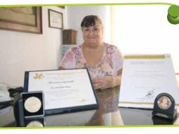 La maestra Elia González Mora.  /