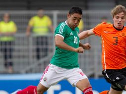 Marco Fabián anotó el cuarto gol de México al minuto 77, con el tanto el delantero llegó a siete dianas en el torneo francés. MEXSPORT  /