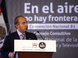 El Presidente Felipe Calderón demandó mesura y objetividad a los medios de comunicación. EFE  /