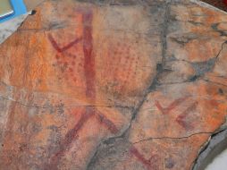 Tres paneles de pintura rupestre, se estima tienen una antigüedad de dos mil años, fueron localizados en Hidalgo. NTX  /