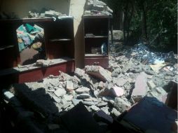 Imagen de la explosión en casa de Tlajomulco. ESPECIAL  /