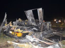 Una camioneta de la empresa Sabritas incendiada en las inmediaciones de la carretera Morelia-Pátzcuaro. NTX  /