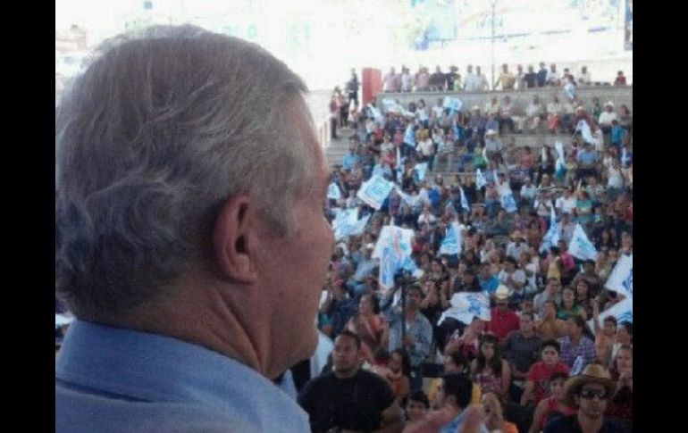 Guzmán, de campaña en Villa Hidalgo. ESPECIAL  /