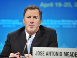 El secretario de Hacienda, José Antonio Meade la confianza en México se demuestra con la colocación de un bono samurai. ARCHIVO  /