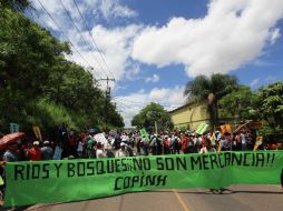 La protesta es en contra de las pretensiones del Gobierno de legitimar la denominada economía verde'. EFE  /