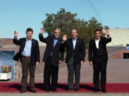 Los presidentes de Colombia, Juan Manuel Santos; Chile, Sebastián Piñera; México, Felipe Calderón y Perú, Ollanta Humala. NOTIMEX  /