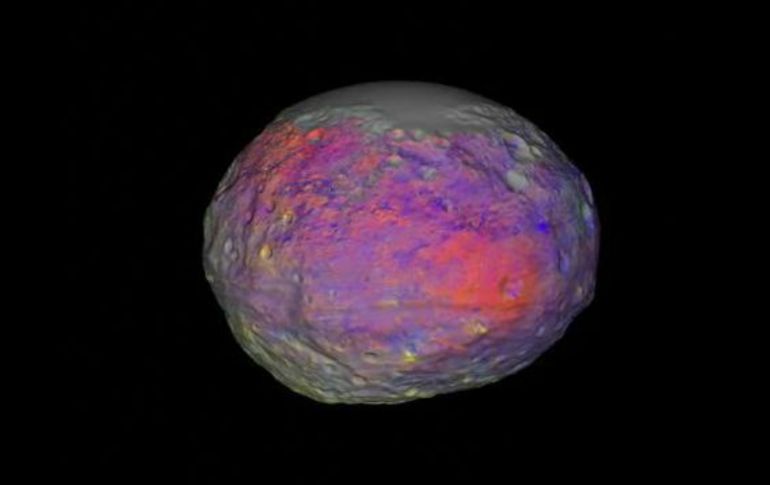 Mapa en 3D de la superficie del asteroide Vesta. ESPECIAL NASA  /