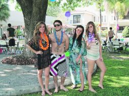 Los festejados. Mónica Rodríguez, Joaquín y Alejandra Martín del Campo y Paola Rodríguez.  /