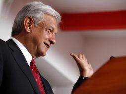 Andrés Manuel López Obrador aseguró que está ya a la cabeza de las encuestas. NOTIMEX  /