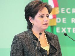 PATRICIA ESPINOSA. La secretaria de Relaciones Exteriores fue la impulsora de la negociación. EL UNIVERSAL  /