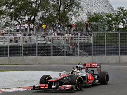 Lewis Hamilton dominó los primeros ensayos en el circuito de Montreal. AP  /