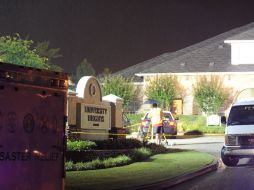 El tiroteo se produjo anoche donde se alojan deportistas de la universidad. AP  /