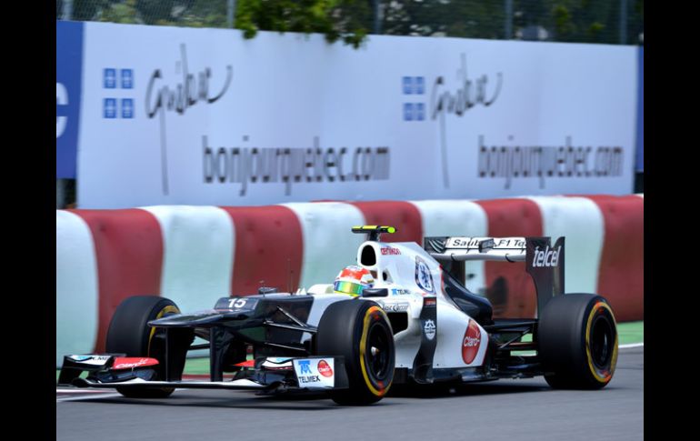 Sergio Pérez hace su debut ene l circuito Gilles Villeneuve. AFP  /