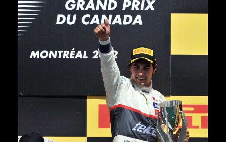 Sergio Pérez llegó a 37 unidades en la temporada luego del Gran Premio de Canadá. AP  /
