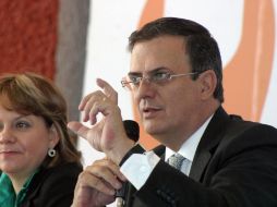 Marcelo Ebrard defendió spot donde manifiesta su adhesión al movimiento de López Obrador. NOTIMEX  /