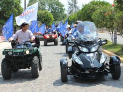 El recorrido inició en la cabecera municipal de San Marcos. ESPECIAL  /